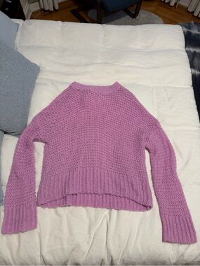 Cozy Lavender Pink Crewneck Sweater